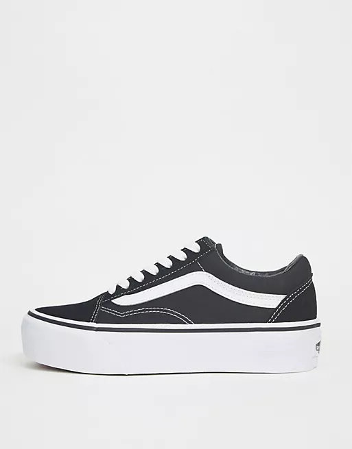Кроссовки на платформе Vans Old Skool, черный/белый