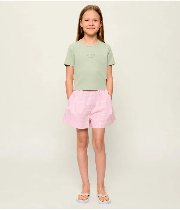 Детская футболка для девочек с принтом T-Shirt Guess, зеленый — фото 2