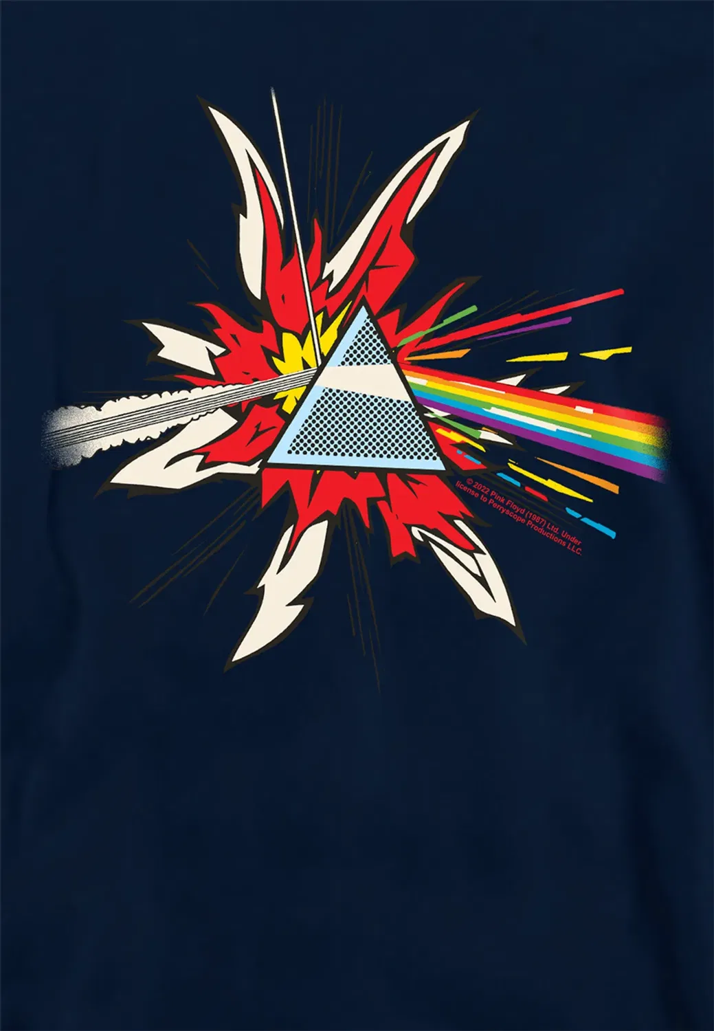 Детский пуловер с принтом Dark Side of the Moon Pop Art Pink Floyd, Navy — фото 2
