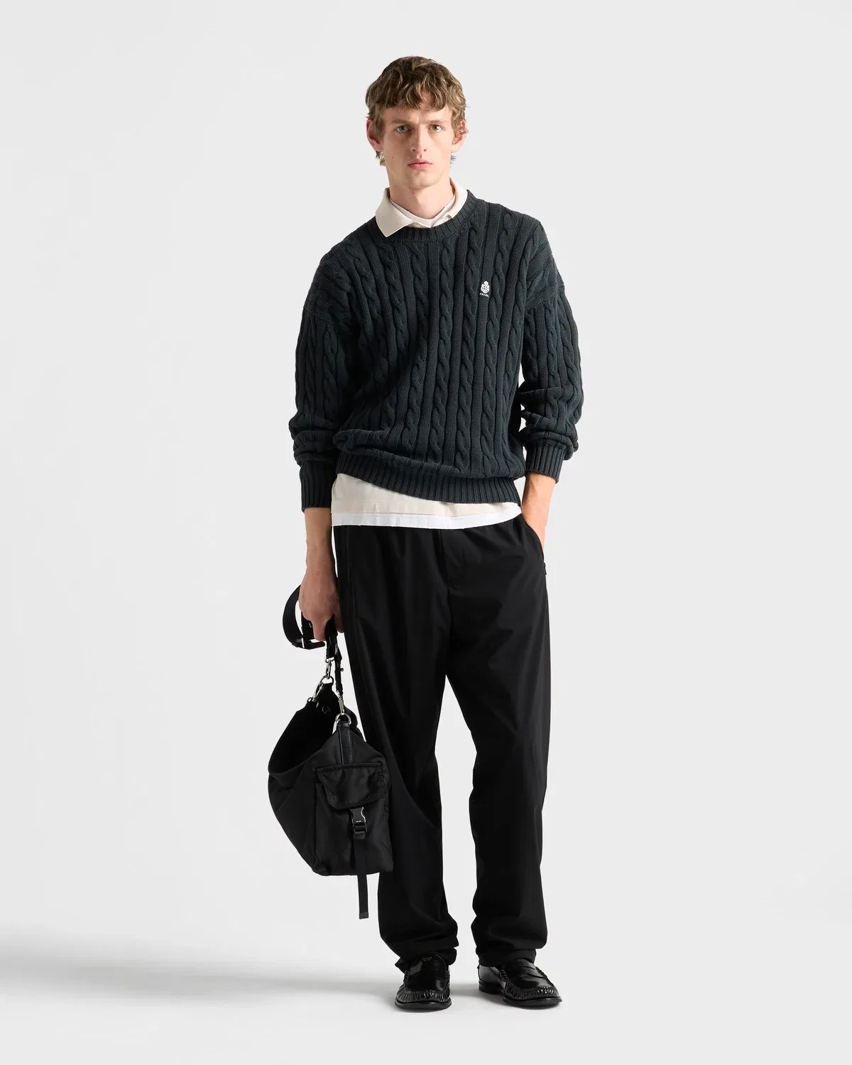 Брюки зауженного кроя Re-Nylon Prada, черный — фото 2