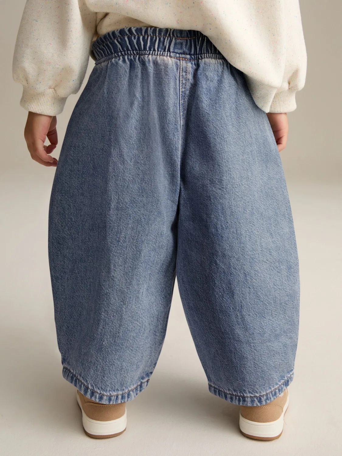 Джинсы Barrel из 100% хлопка Next, Mid Blue Denim — фото 3