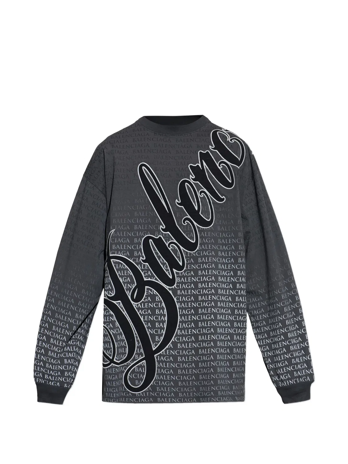 Футболка с длинным рукавом серого цвета Balenciaga, серый
