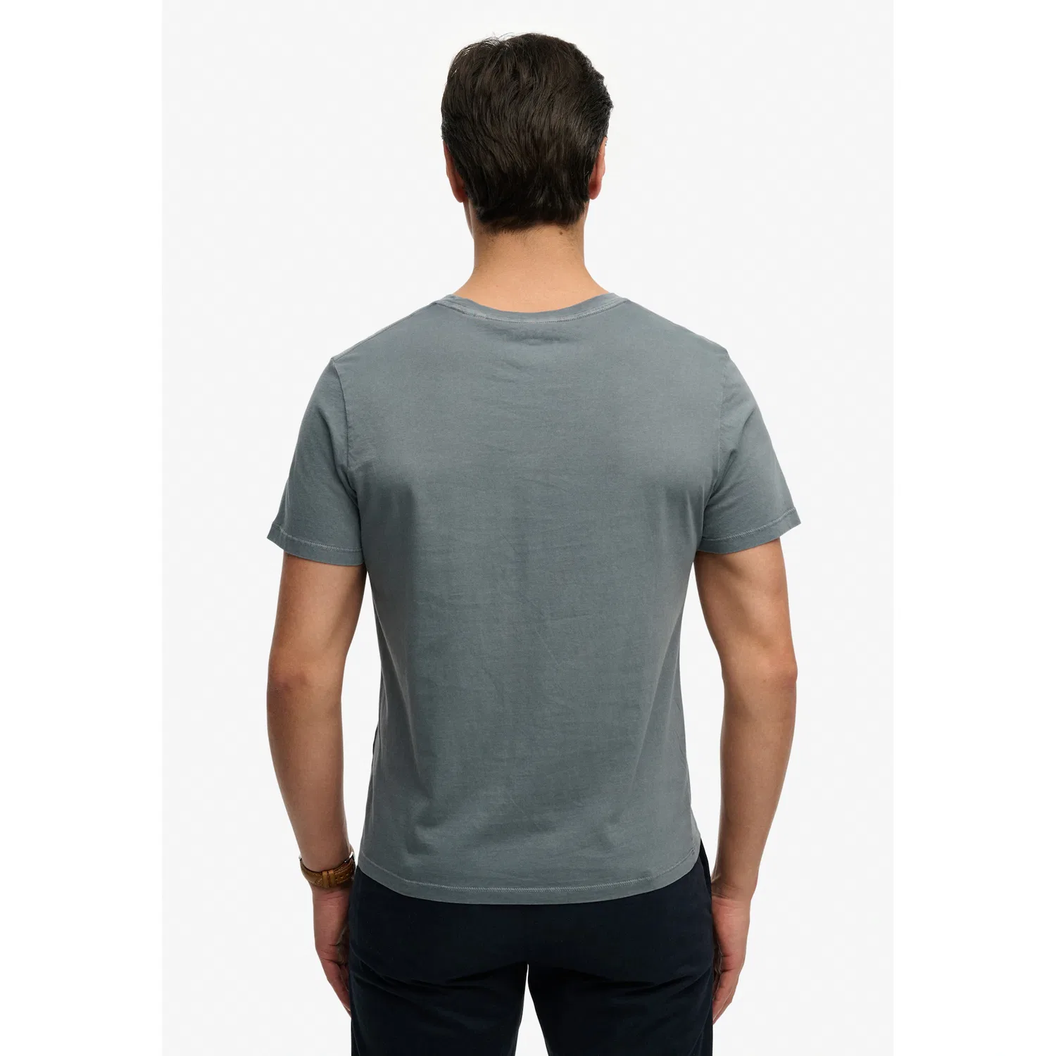 Детская хлопковая футболка с круглым вырезом Superdry, Blue — фото 3