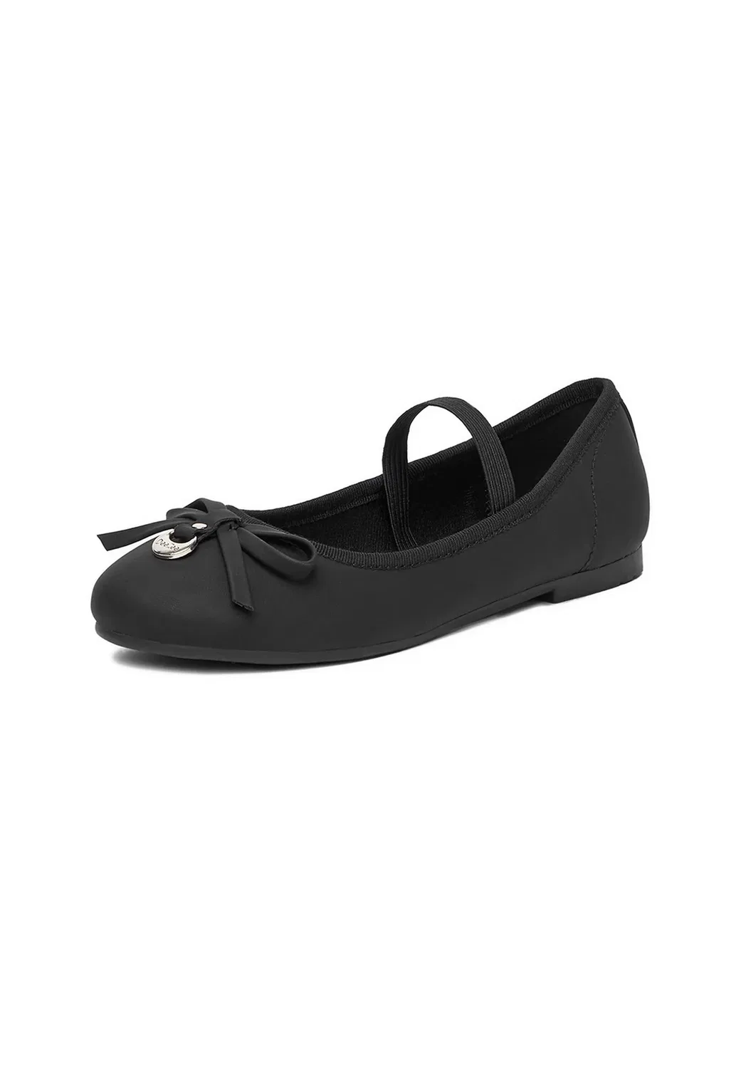 Балетки для девочек 5907964278139 - балетки с ремешком на щиколотке Deezee, Black — фото 3