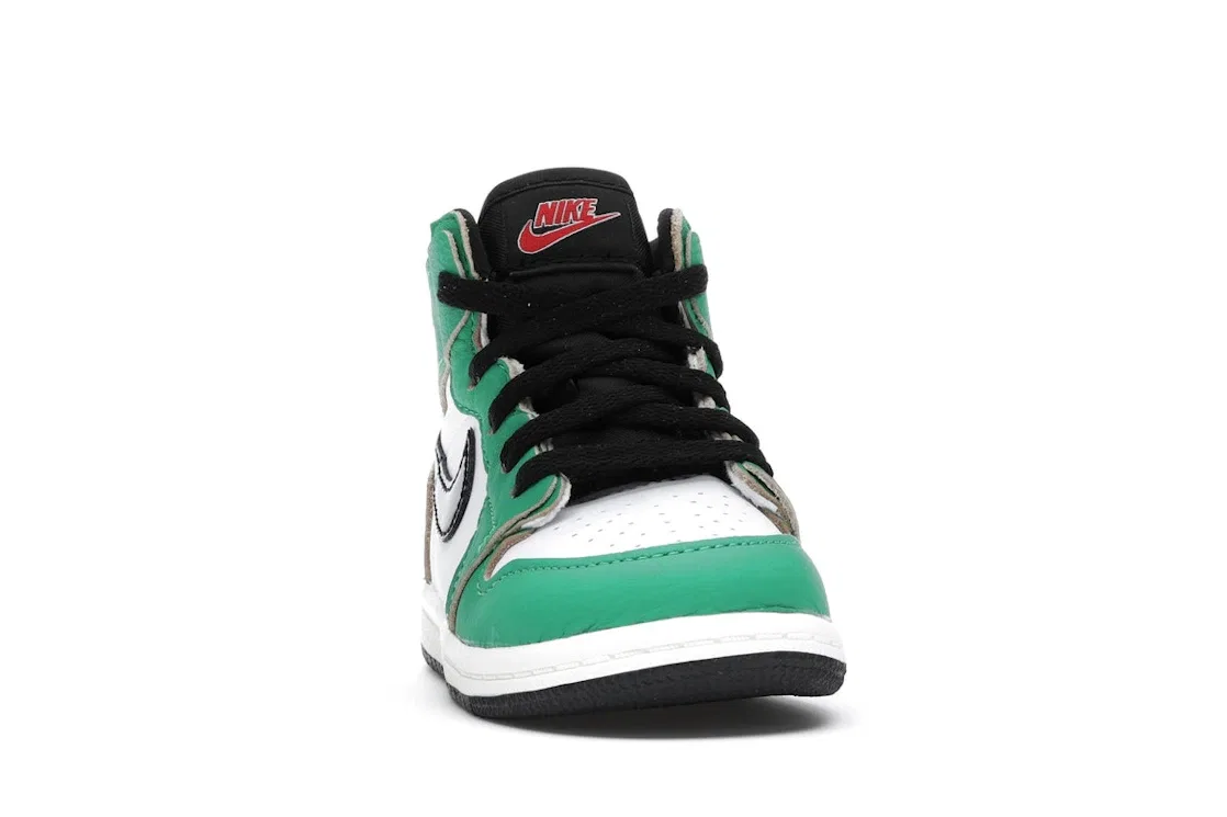 Детские кроссовки с высоким верхом Jordan 1 Retro High Lucky Green Jordan, Lucky Green/White-Black-Sail — фото 2
