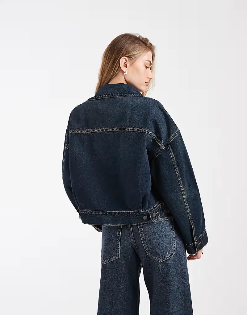 Свободные укороченные джинсы-тракеры Levi's, синий — фото 4
