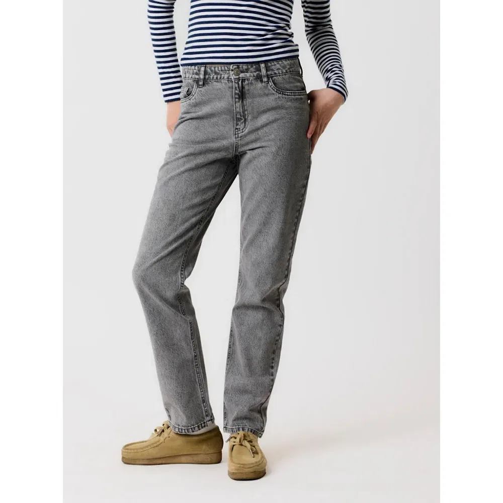 Детские джинсы для девочек с высокой посадкой Kizza Mom LMTD Name it, Grey