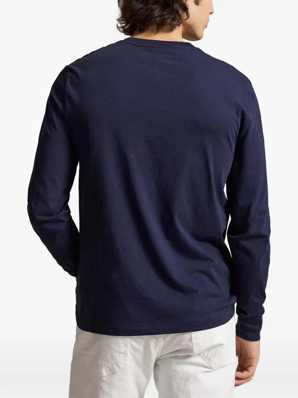 Футболка из джерси Custom Slim Fit Polo Ralph Lauren, синий — фото 4