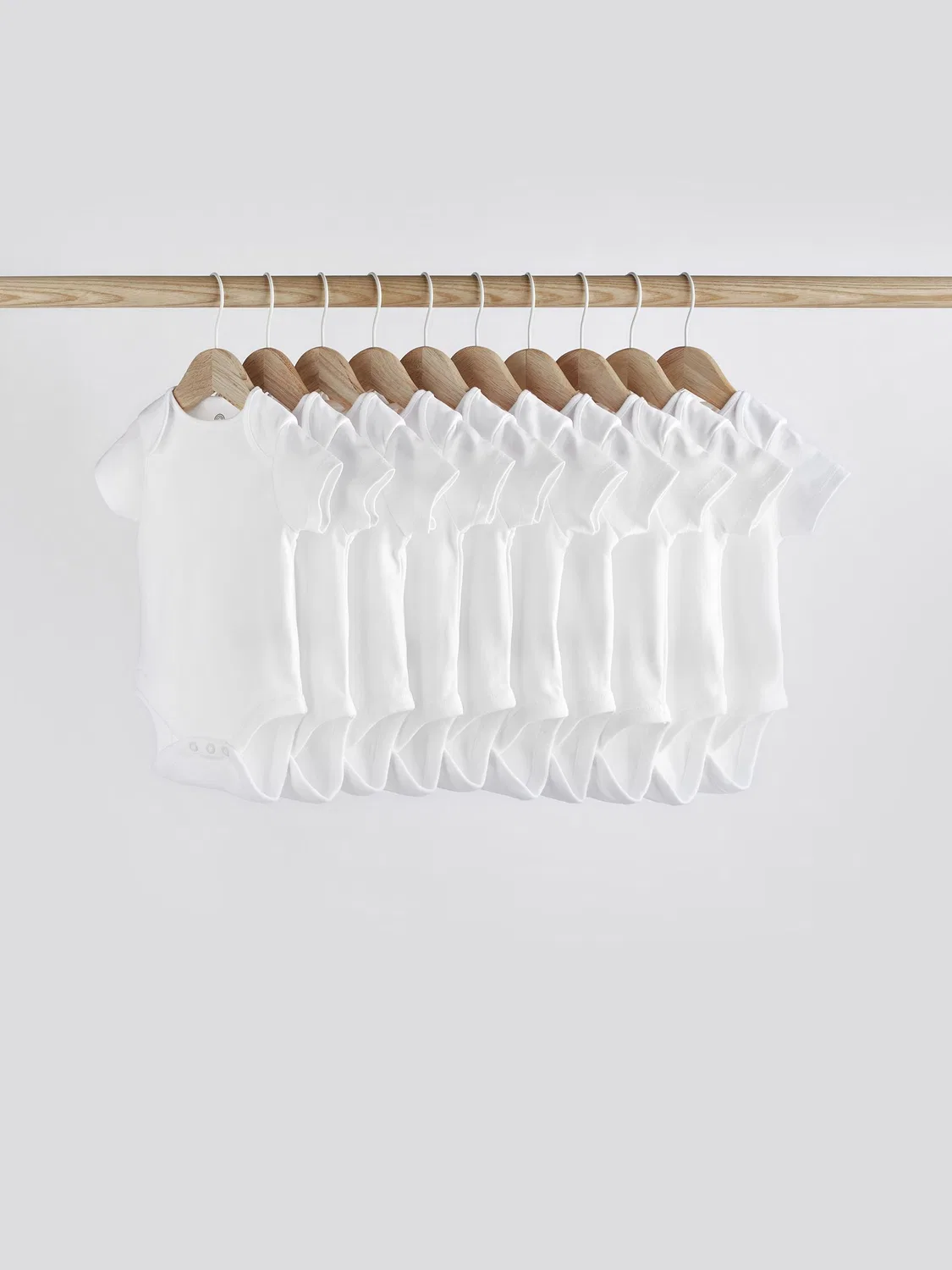 Боди с коротким рукавом 10шт, Essential Next, белый