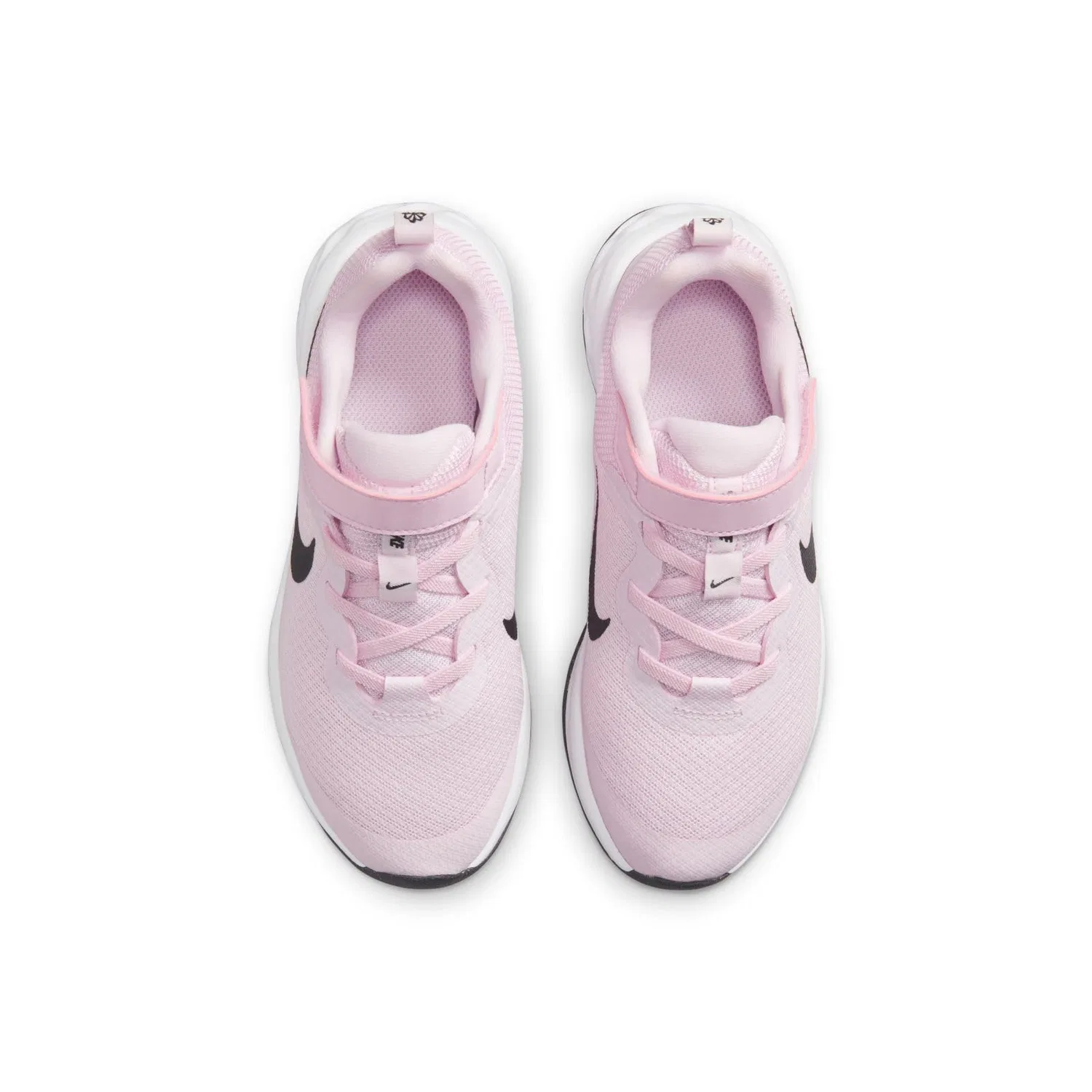 Детские кроссовки для мальчиков без шнурков Revolution 6 NIKE, Pink Pink Foam Black — фото 3