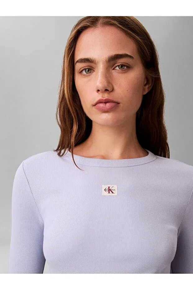 Женская футболка с длинным рукавом Calvin Klein, Blue Purple — фото 4