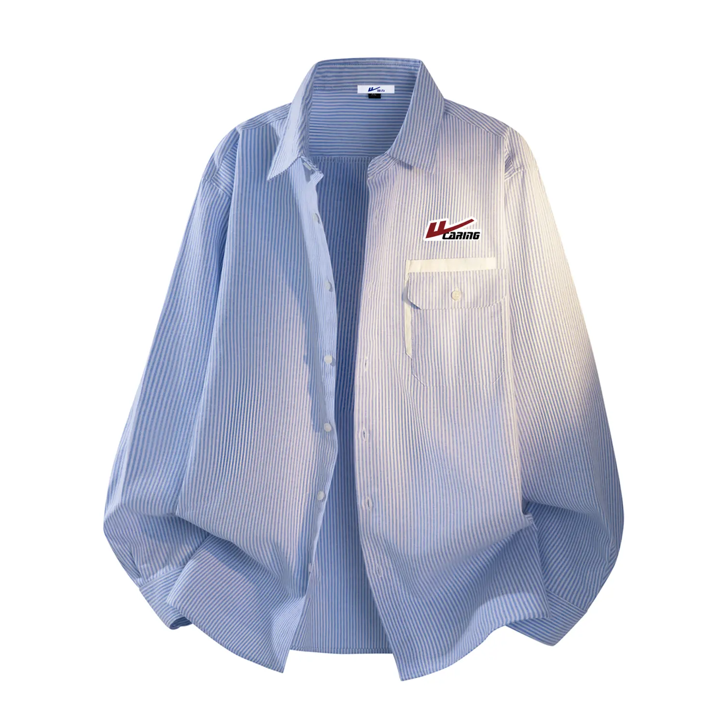 

Рубашка Unisex Lapel Moderate Others WARRIOR, синий (diy badge)