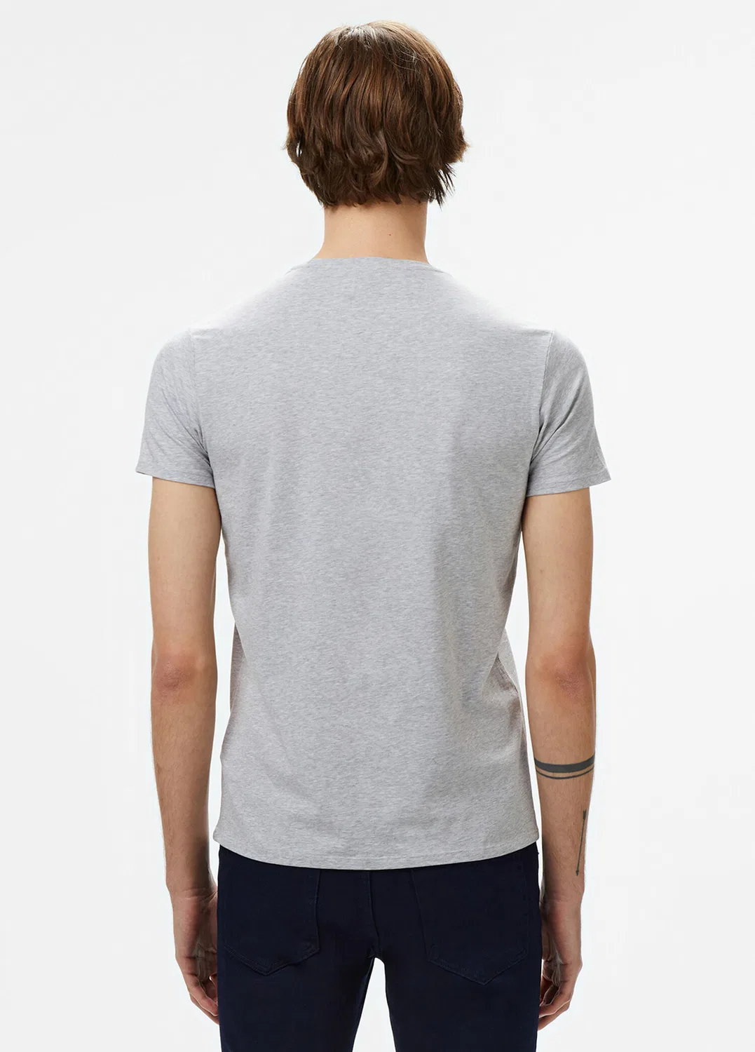 Футболка с круглым вырезом Slim Fit Lacoste, серый — фото 2