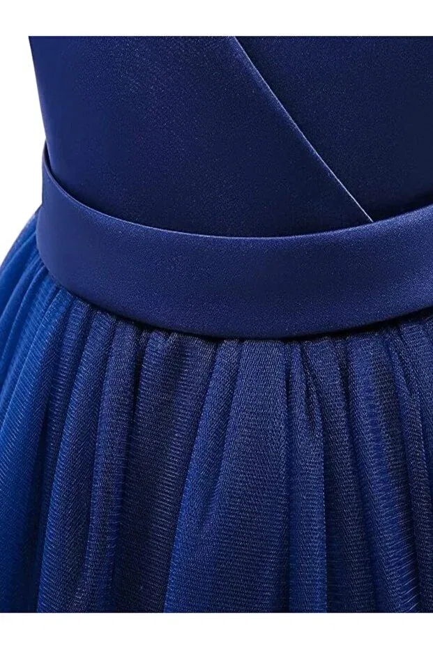 Детское платье для девочек двубортное без рукавов Tomac, Navy Blue — фото 4