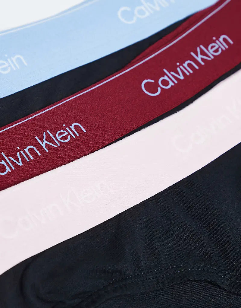 Боксеры-брифы-хипстеры хлопковые стретч Icon 3 шт Calvin Klein, черный — фото 2