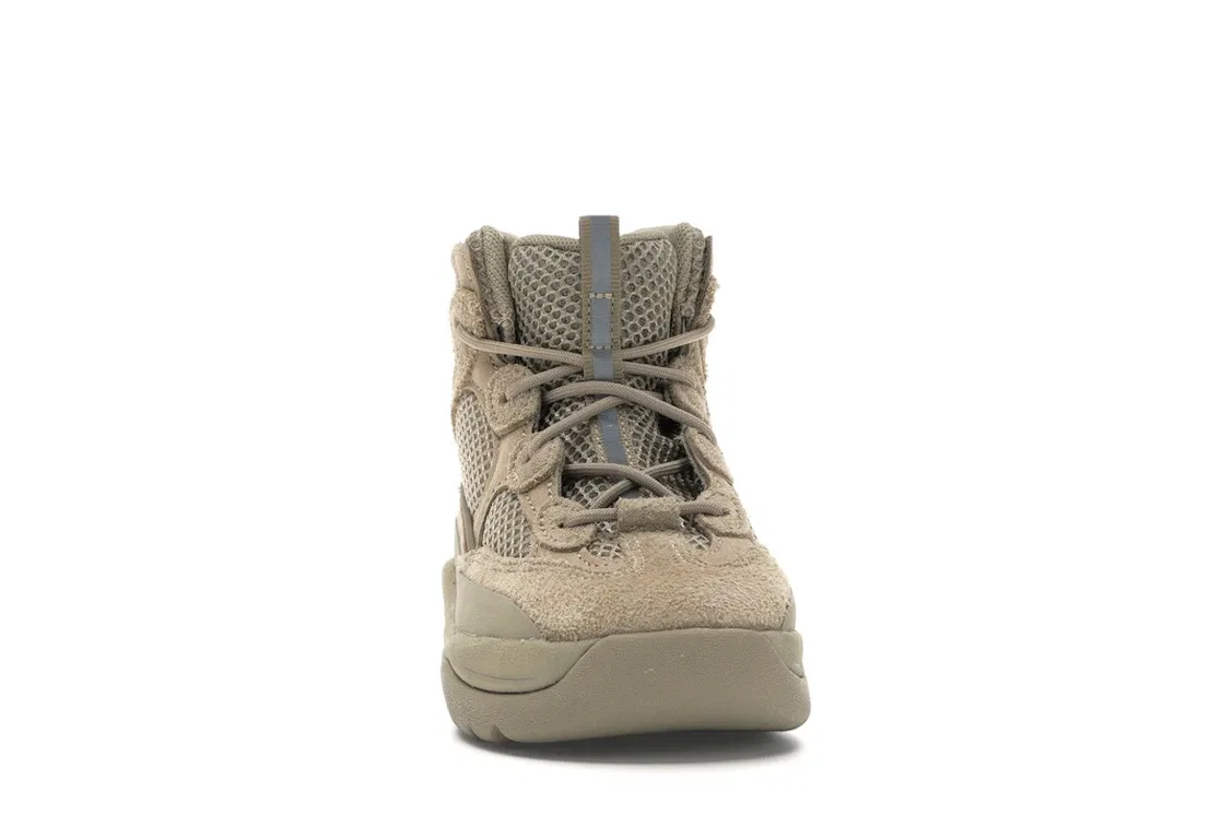 Детские высокие кроссовки-ботинки на шнуровке Yeezy Desert Boot Rock Adidas, цвет Rock/Rock/Rock — фото 2