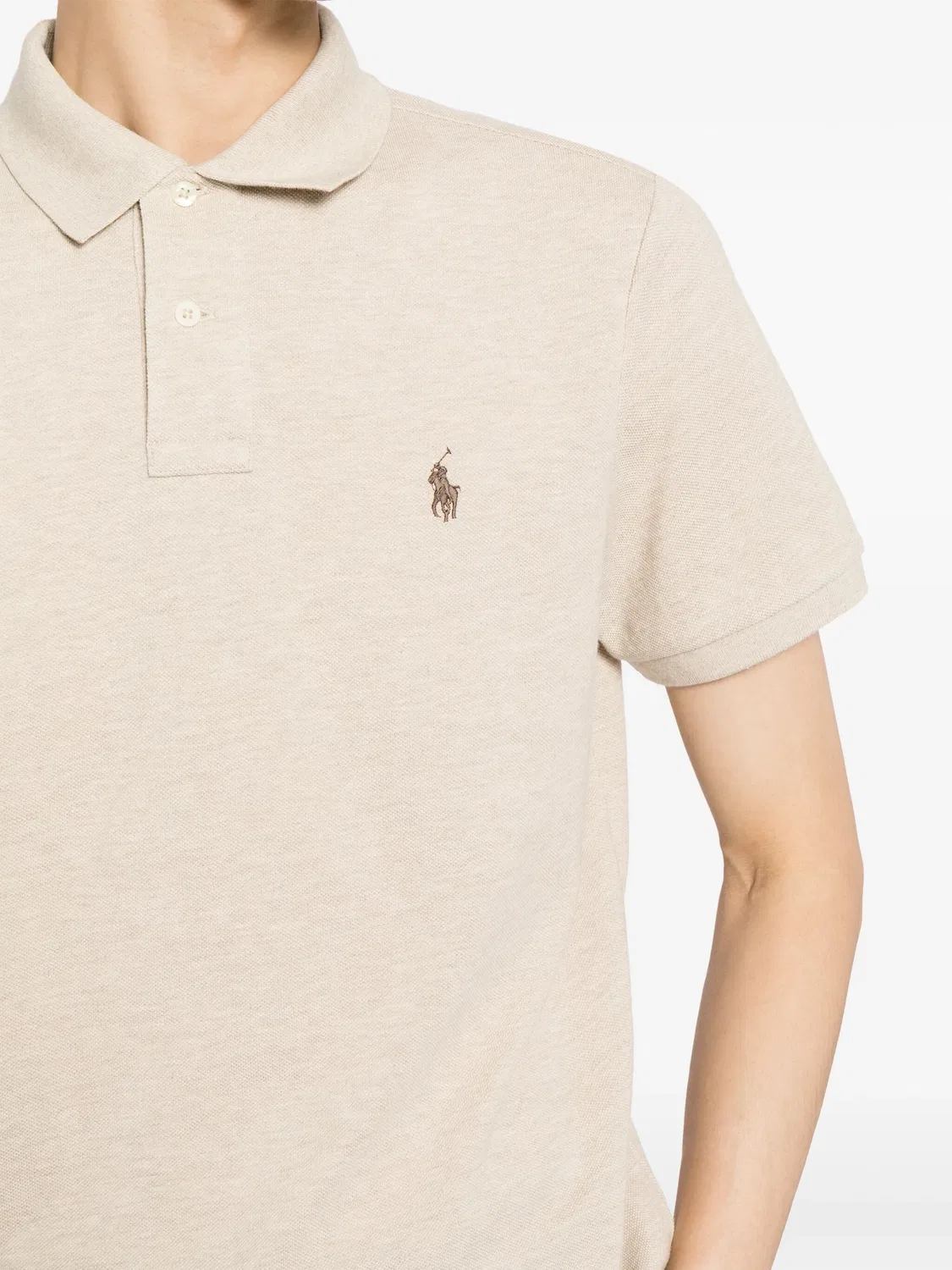 Поло рубашка из хлопка с логотипом Polo Ralph Lauren, коричневый — фото 2
