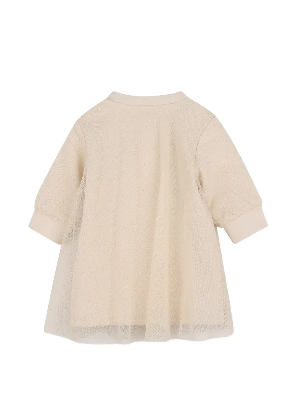 Платье с тюлем и блестками Boss Kidswear, бежевый — фото 3