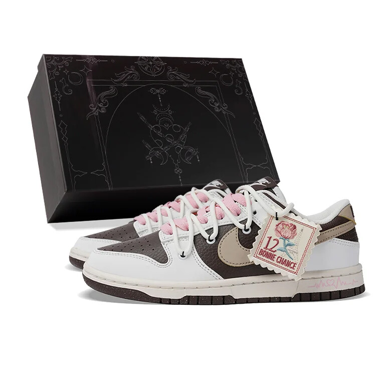 

Кроссовки Nike Dunk Skateboard Unisex Low-Top, белый/коричневый/бежевый