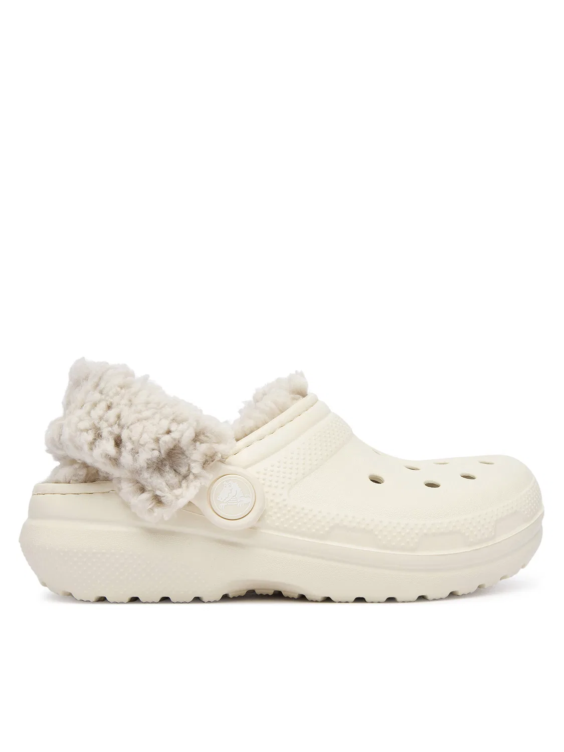 Шлепанцы для мальчика Classic Fleece Lined Clog Crocs, бежевый