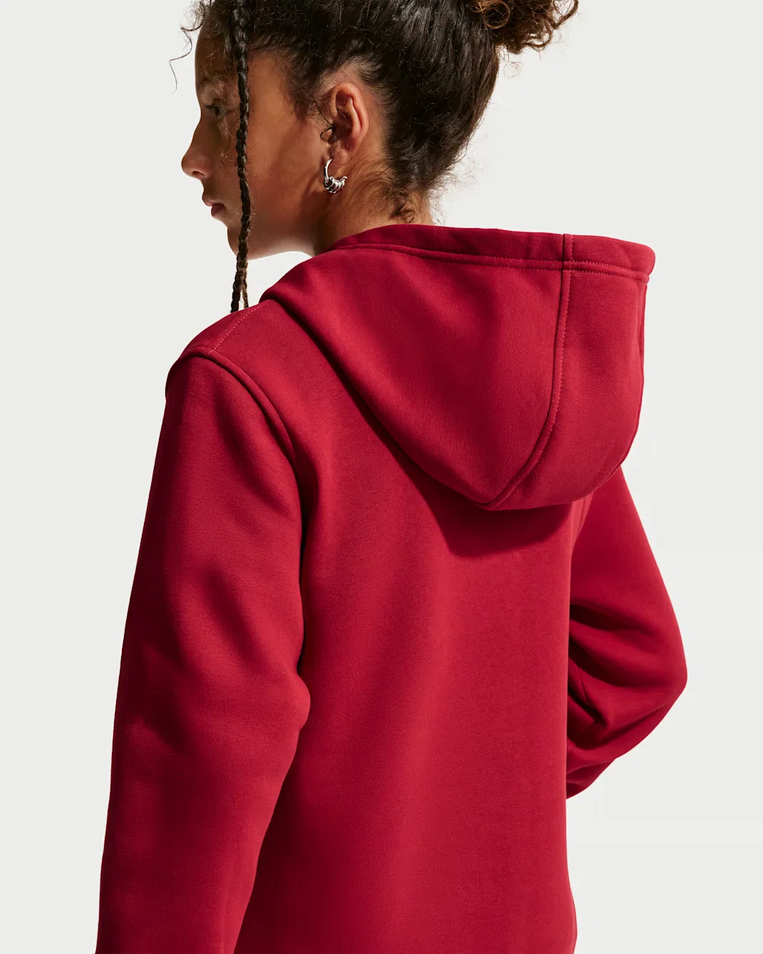 Толстовка с капюшоном для детей постарше Nike Sportswear Club Fleece, Tough Red/White — фото 4