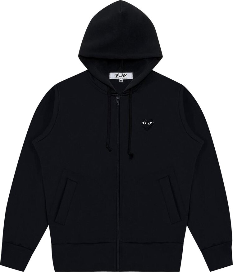 

Худи Comme des Garçons PLAY Zip Up Hoodie 'Black', черный