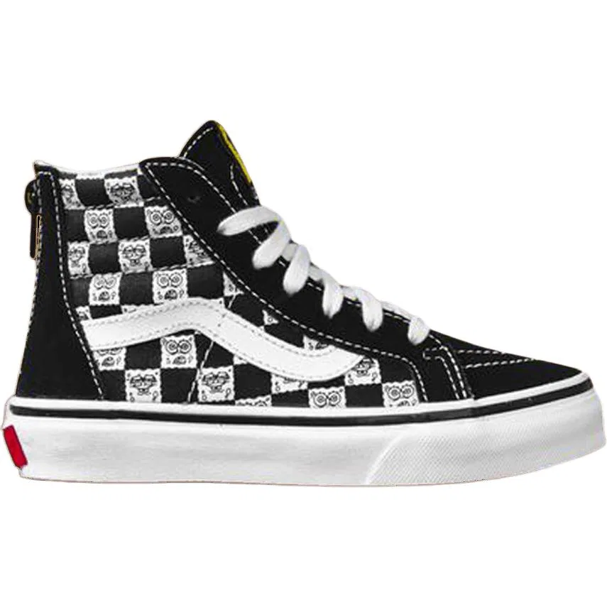 Кроссовки для скейтбординга детские Sk8-Hi Nickelodeon x SpongeBob SquarePants, Black White — фото 3