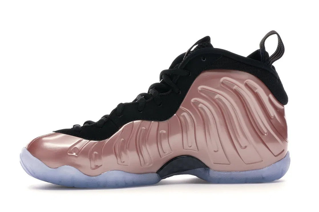 Детские кроссовки для мальчиков и девочек с контрастной отделкой Nike Air Foamposite One Nike, Rust Pink/White-Black — фото 3
