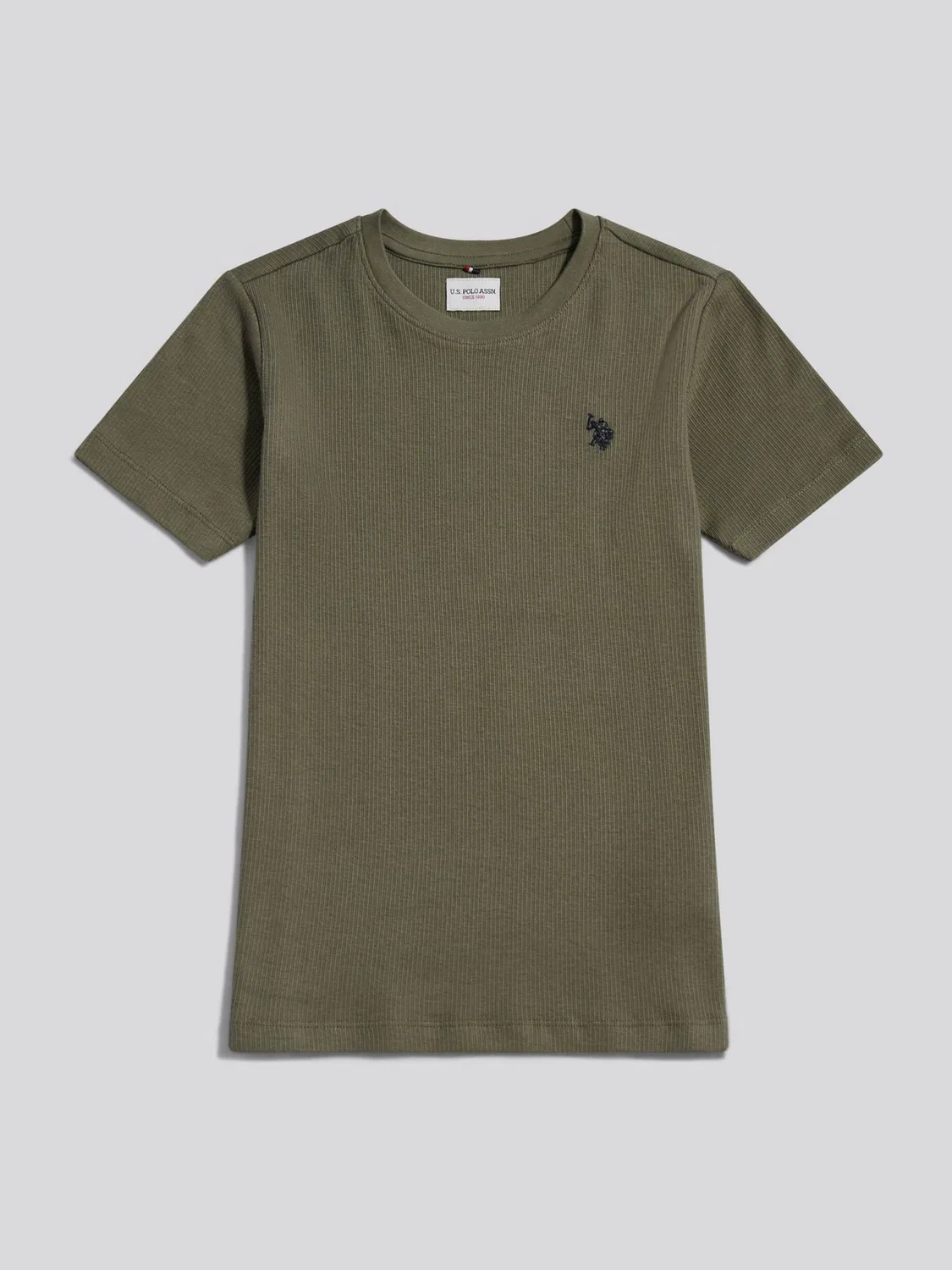 Футболка с вертикальной текстурой U.S. Polo Assn, зеленый