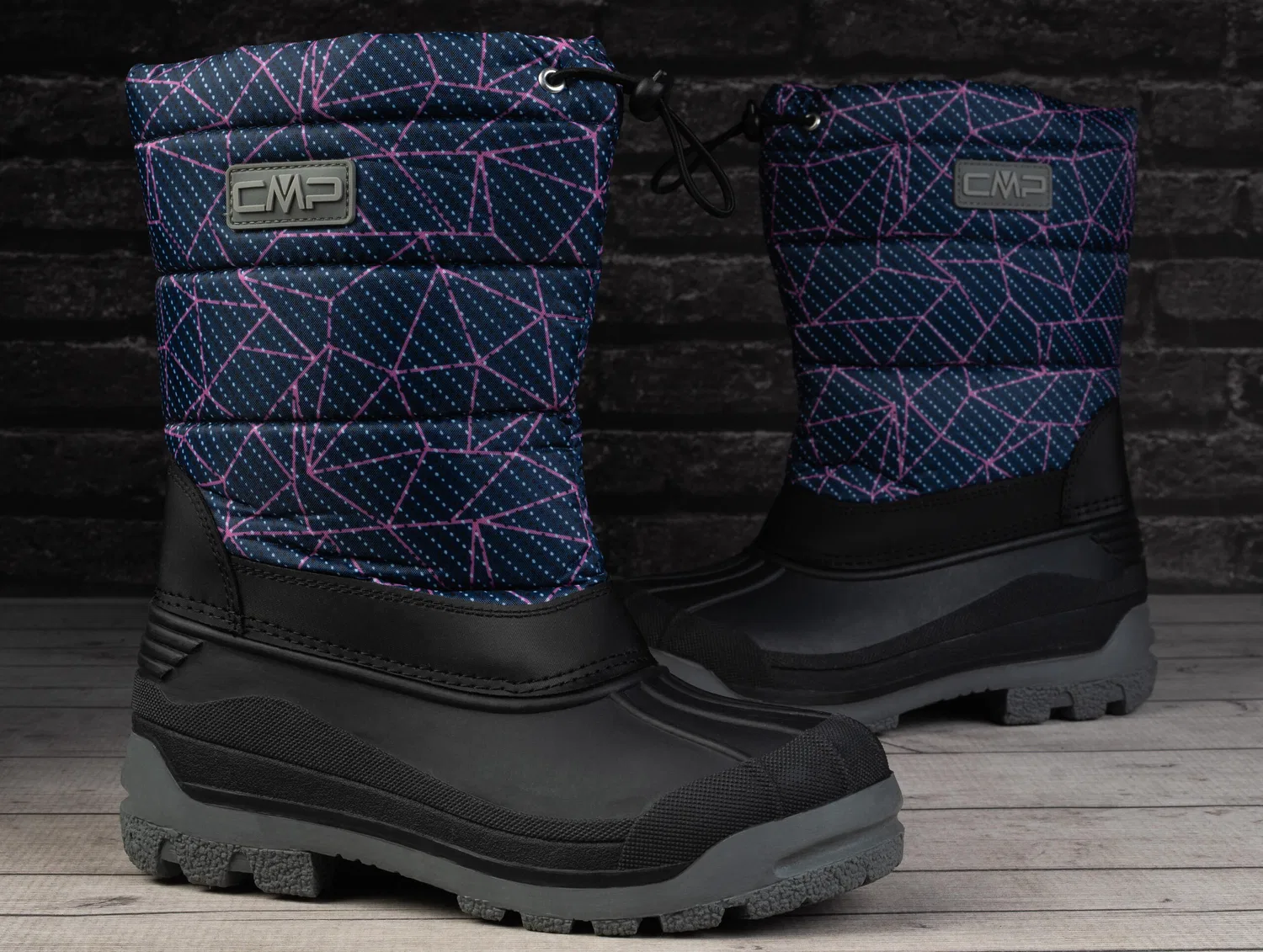 Детские зимние снежные ботинки Sneewy Snowboots Cmp, Darkblau / Konigliches Lila / Grau — фото 2