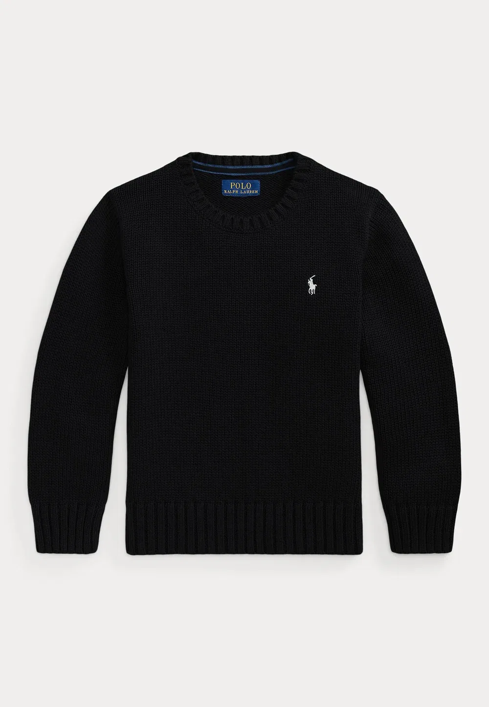 Хлопковый свитер с круглым вырезом, размер 2-6 лет Polo Ralph Lauren, Black