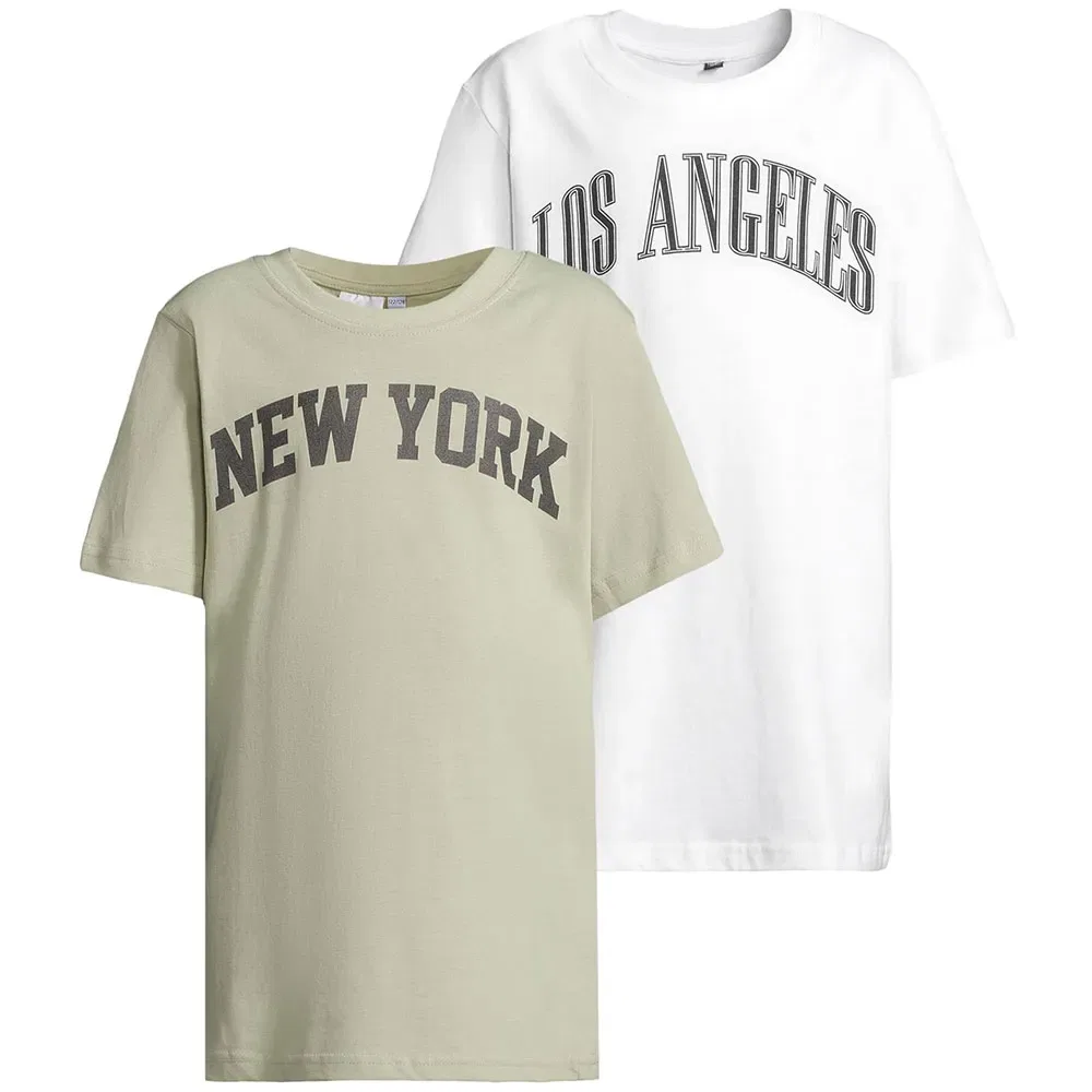 Футболка с коротким рукавом New York & Los Angeles College Urban Classics, зеленый