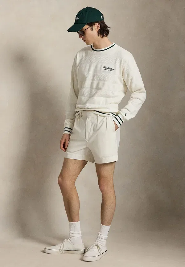 Свитшот с вышивкой Wimbledon vintage fit - Polo Ralph Lauren, Deckwash White, белый — фото 2