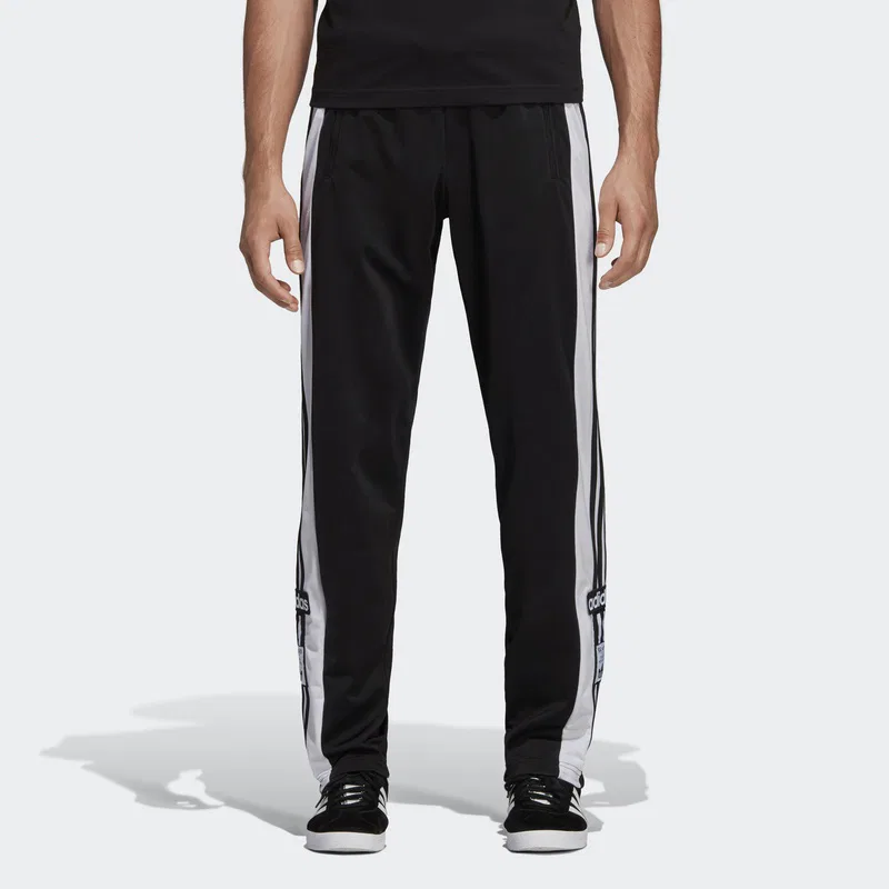 Мужские спортивные штаны трикотажные с принтом Adidas Originals, Black — фото 4