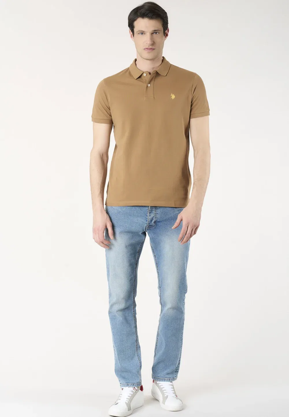 Рубашка поло U.S. Polo Assn., Beige — фото 2