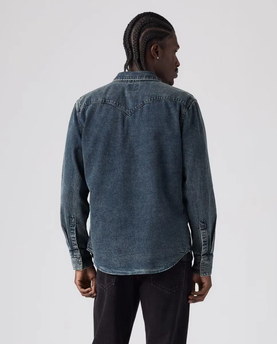 Мужская рубашка с длинным рукавом, Vaquera, Levi's, темно-синий — фото 2