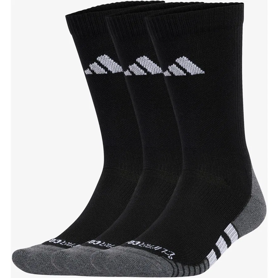 Спортивные носки с технологией Climacool, средней длины, 3 пары, модель Pernce Climacool Cushioned Bilekli, adidas, Черный