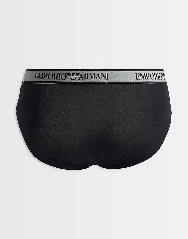 Трусы-брифы 3 шт Emporio Armani Bodywear, черный — фото 3