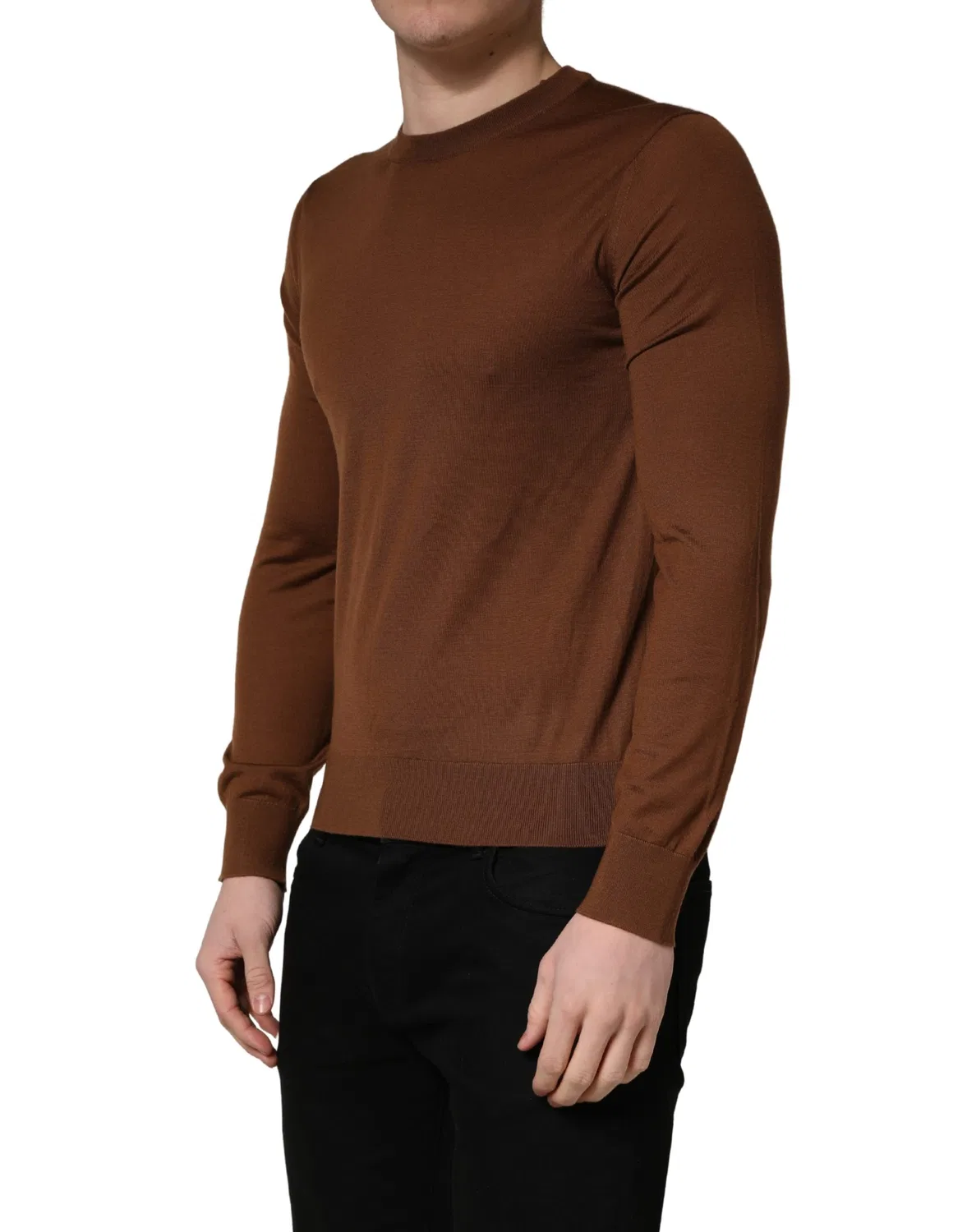Мужской пуловер с круглым вырезом из кашемира CrewNeck Pullover Dolce & Gabbana, Brown — фото 4