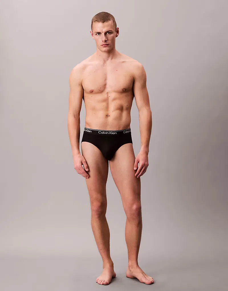 Трусы-брифы Calvin Klein Micro Stretch, комплект из 3 штук, черный — фото 2