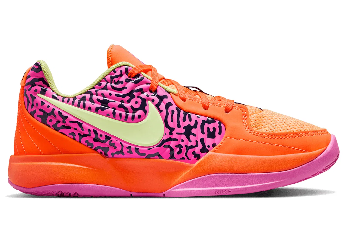 Детские кроссовки для мальчиков с принтом Nike Ja 2 Nike, Obsidian/Total Orange/Pinksicle/Light Lemon Twist