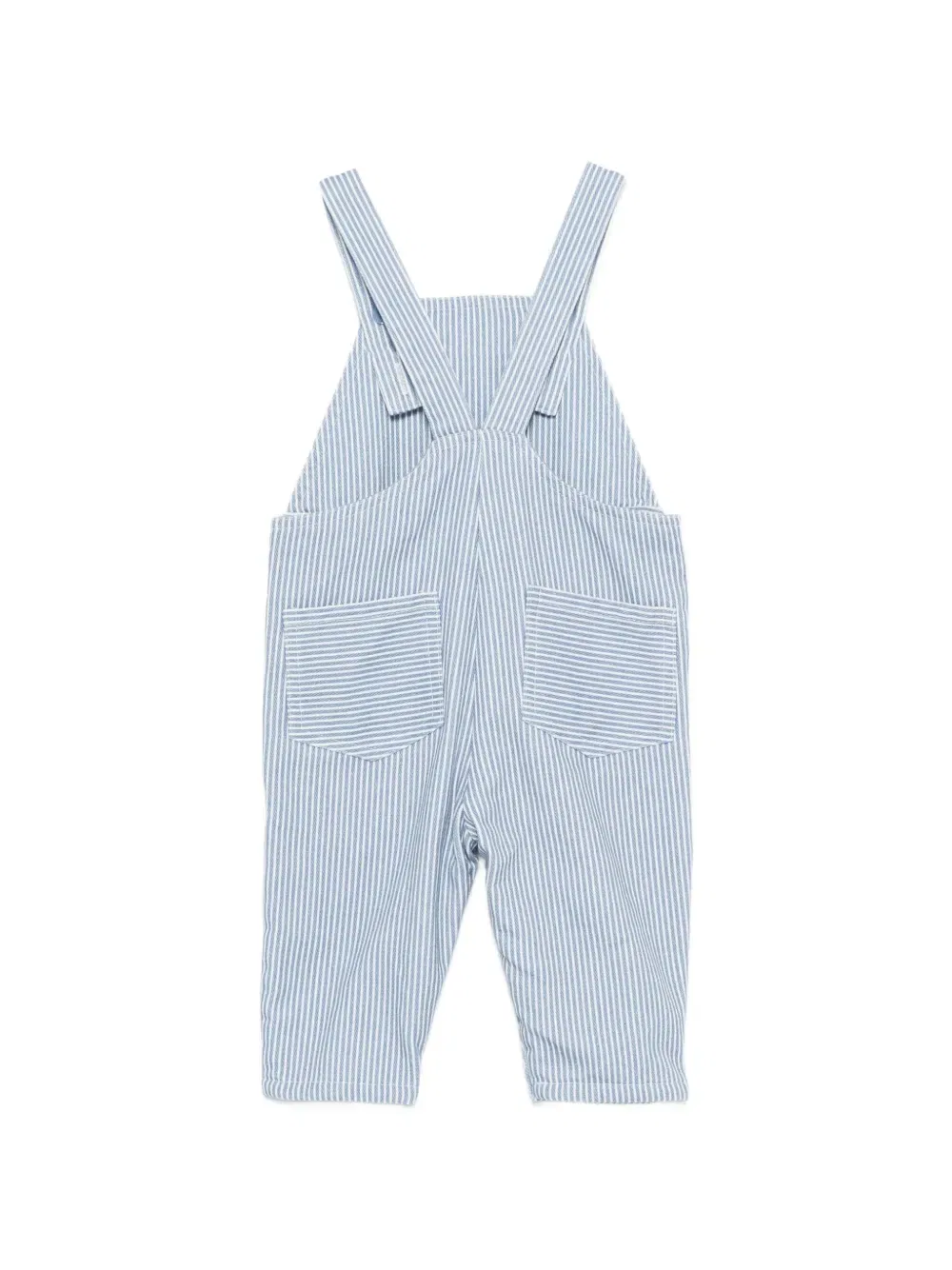 Комбинезон в полоску с нашивками Stella Mccartney Kids, синий — фото 2