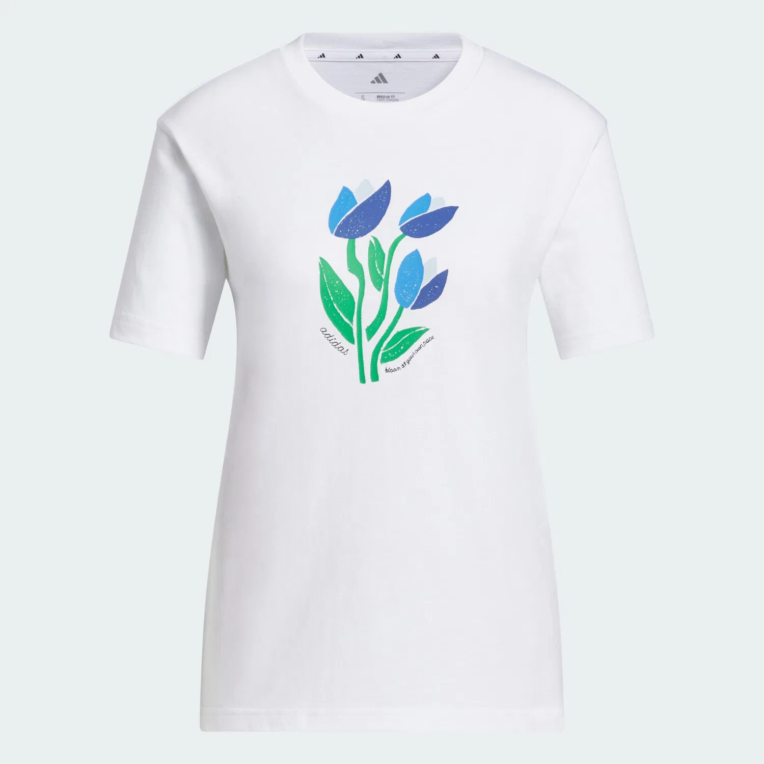 Женская футболка с принтом BLOOM AT YOUR OWN PACE GRAFIK T-SHIRT Adidas, Weiss — фото 2