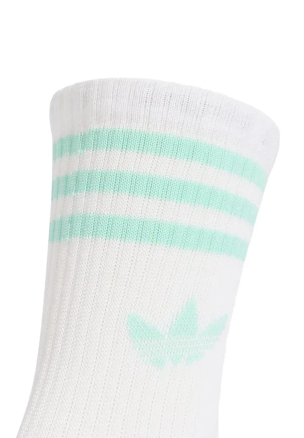 Комплект из 3 пар носков унисекс 3S Crew S Adidas Originals, белый/желтый/розовый/мятный — фото 2