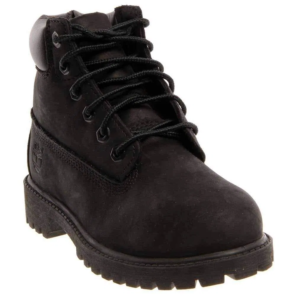 Детские ботинки для мальчиков с высоким голенищем 6 in Premium Waterproof Timberland, Black Nubuck — фото 2