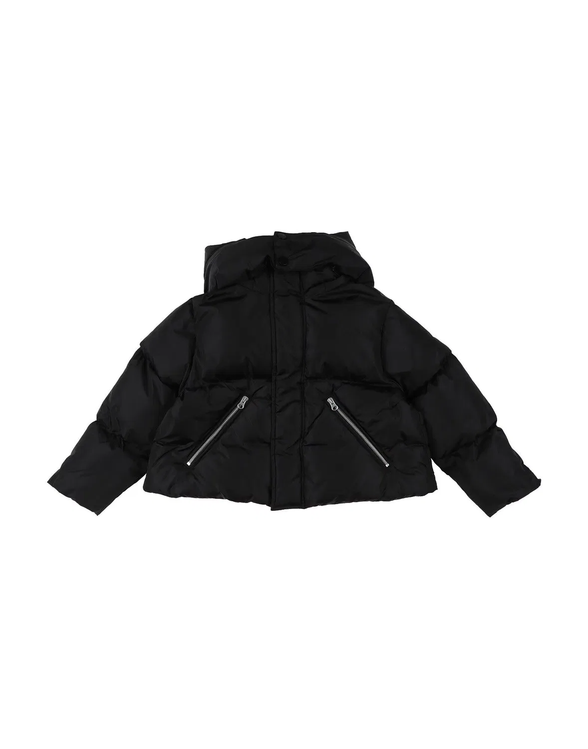 Детская куртка-пуховик с капюшоном MM6 Maison Margiela, черный