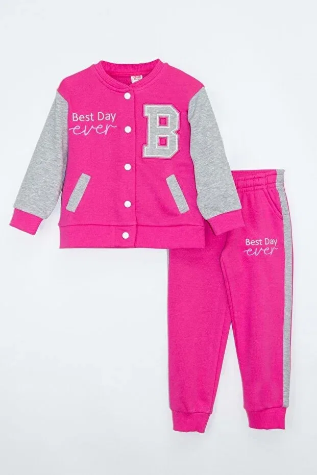 Детский спортивный комплект для девочек с вышивкой College Cardigan, Generic Brands, Fuji
