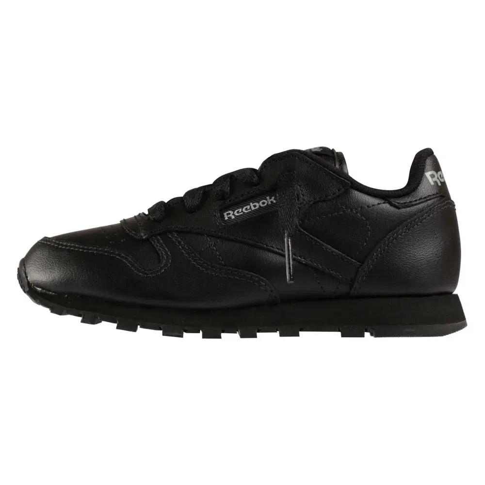 Детские кроссовки без шнуровки Classic Leather Reebok classics, Black — фото 3