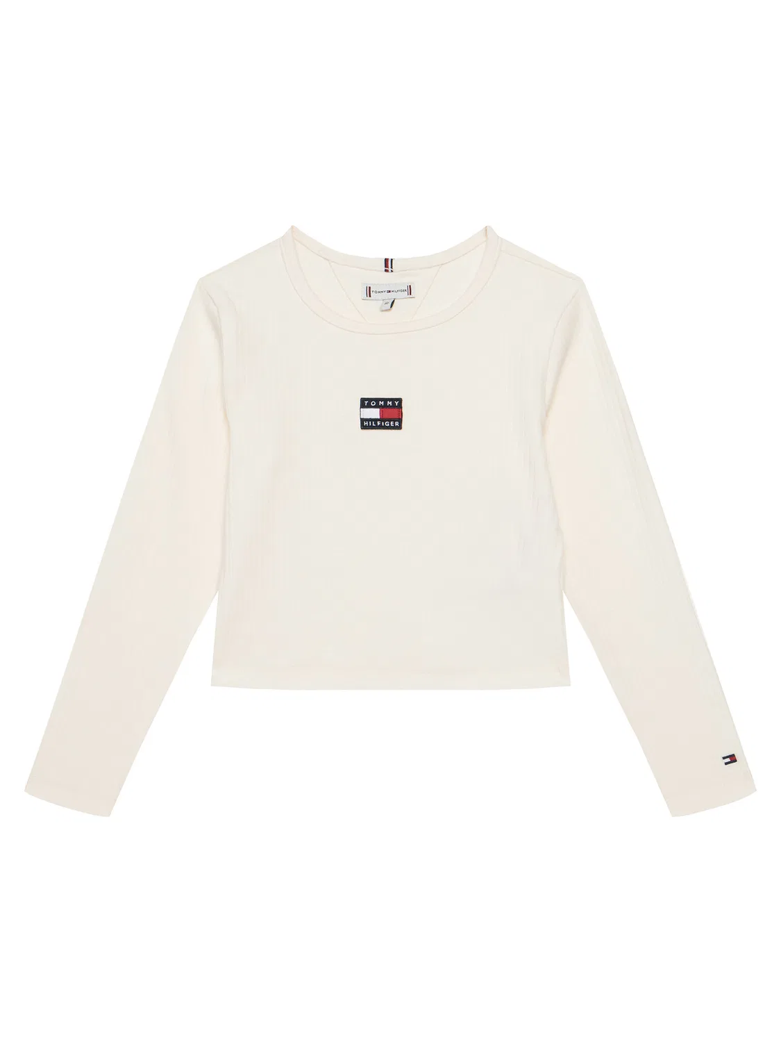 Блузка цвета экрю стандартного кроя для девочки Tommy Hilfiger, кремовый