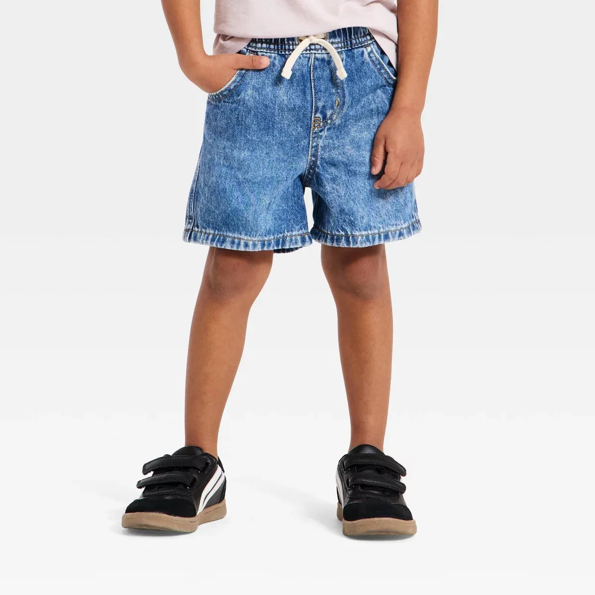 Детские джинсовые шорты для мальчиков с эластичным поясом Cat & Jack, Medium Wash